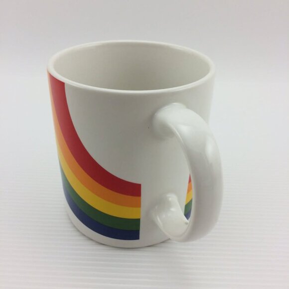 Vintage FTDA Rainbow Coffee Tea Mug Cup Made in Korea LGBTQ Pride - Picture 3 of 9